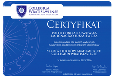 Certyfikat udziału w Szkole Tutorów Akademickich